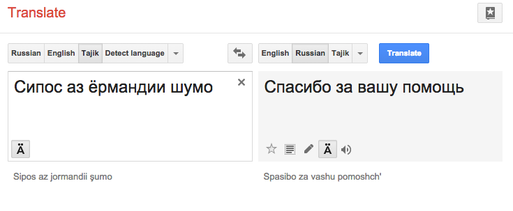 Русско таджикский переводчик